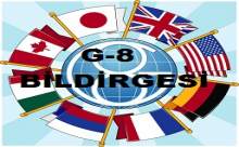 G-8 BİRDİRGESİ'NDE ''İRAN'LA TAKASA'' ATIF YAPILDI